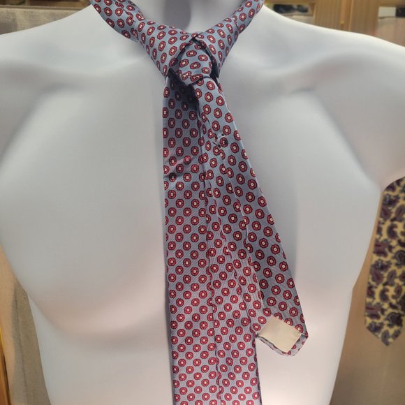 CHRISTIAN DIOR TIE SILK NECKTIE BLUE - Picture 5 of 7